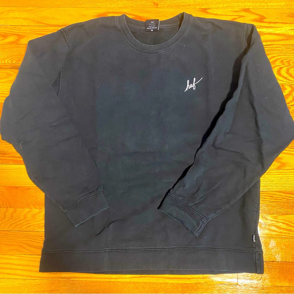 Black Huff Brand Crewneck Sweatshirt. Size XL.